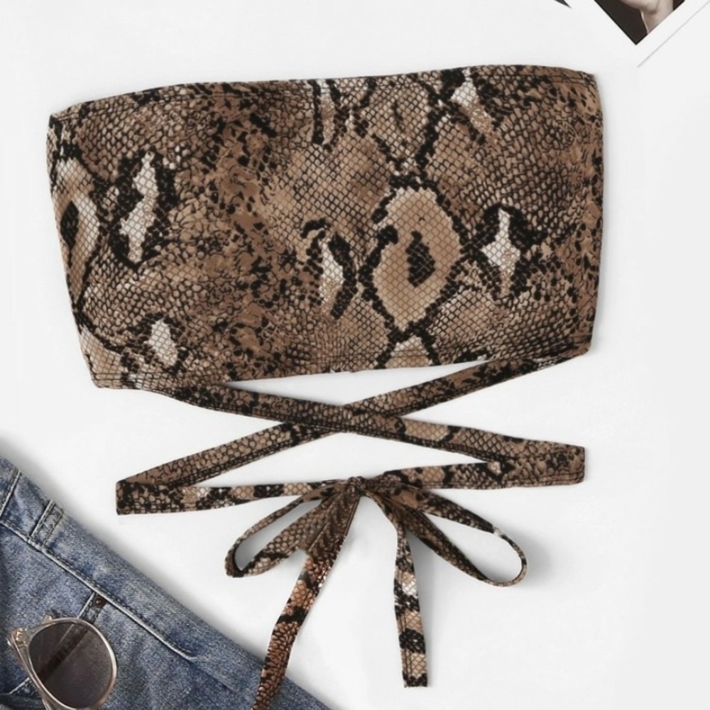 Snakeskin Tube tie top